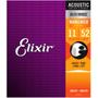 Imagem de Kit Com 02 Encordoamentos Cordas Para Violão Aço Elixir 011
