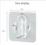 Imagem de Kit Com 02 Ganchos Anel, Argola De Parede Multiuso Auto Adesivo Transparente Resistente