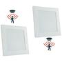 Imagem de Kit com 02 Painéis Backlight G-Light EcoLED Quadrado EMBUTIR 18W 6500K Autovolt com Sensor de Presença
