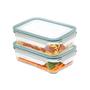 Imagem de Kit Com 02 Potes Herméticos de Vidro Marmitas Fitness Vasilhas Com Tampa Microondas Freezer 370ml