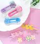 Imagem de Kit com 02 Presilhas Tic Tac flores infantil menina prendedor Enfeite de Cabelo infantil Piranha de Cabelo Hair Clip para Meninas Acessórios Infantis