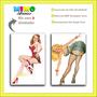 Imagem de Kit com 02 Quadros Placas MDF Pin-Up Decoração Parede