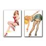 Imagem de Kit com 02 Quadros Placas MDF Pin-Up Decoração Parede