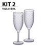 Imagem de Kit com 02 Taças de Champagne Luxxor Transparente 350ml