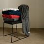 Imagem de Kit Com 02 Toalha de Banho Grande e Grossa - Loft - Azul/Branca - 72x140cm - (Volume extra) LMpeter