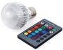 Imagem de KIT COM 02 UNIDADES Lâmpada Led Color Rgb E27 5W Bivolt e 01 Controle Remoto