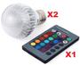 Imagem de KIT COM 02 UNIDADES Lâmpada Led Color Rgb E27 5W Bivolt e 01 Controle Remoto