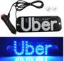 Imagem de Kit com 02 Unidades Placa Painel Luminoso 12v Led Uber 2 Ventosas e Plugue Liga / Desliga