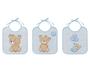Imagem de Kit com 03 babadores estampados algodão - INCOMFRAL