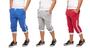 Imagem de Kit com 03 bermudas de moletom masculina jogging treino hip hop dance