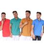 Imagem de Kit com 03 Blusas Polo Masculina com Punho 100% Algodão