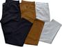 Imagem de Kit com 03 calças masculinas jeans e sarja com elastano algodão modelos slim