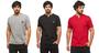 Imagem de Kit com 03 camisetas basicas wooks masculina gola portuguesa - wc3