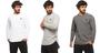 Imagem de Kit com 03 camisetas longline masculina wooks oversized manga comprida wc2