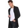 Imagem de Kit com 03 Casacos Sobretudo Cardigan Long Algodão Stylish Hip Hop  Slim Fitness