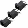 Imagem de Kit Com 03 Conectores Dc Jack P4 Fêmea 2,1mm Para Placa Pci