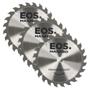Imagem de Kit com 03 Disco de Serra Circular de Madeira TCT 185mm EOS 185mmx20mmx24T