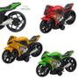 Imagem de Kit com 03 Motos Esportiva Rodas em Cores Diferentes Coleção