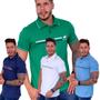 Imagem de Kit com 04 Camisas Gola Polo Masculina Estampada Algodão Casual Básica