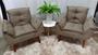 Imagem de Kit com 04 poltronas opala suede cappuccino - pandora decor