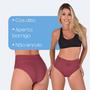Imagem de kit com 05 Calcinha cós alto modeladora dia a dia conforto SORTIDO