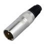 Imagem de Kit Com 05 Conector Macho XLR Canon Com Pino Banhado A Ouro