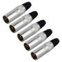 Imagem de Kit Com 05 Conector Macho XLR Canon Com Pino Banhado A Ouro