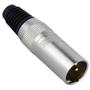 Imagem de Kit Com 05 Conector Macho XLR Canon Com Pino Banhado A Ouro