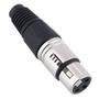 Imagem de Kit Com 05 Plugs Conectores XLR Canon Linha Macho e Fêmea