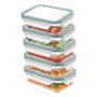 Imagem de Kit Com 05 Potes Herméticos de Vidro Marmitas Fitness Vasilhas Com Tampa Microondas Freezer 370ml