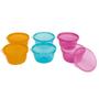 Imagem de Kit Com 06 Potes Infantil Coloridos Para Papinha Com Tampa 240ml 6758 - Buba