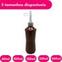 Imagem de Kit Com 10 Almotolias Transparente Ou Ambar  Bico Reto 250ml