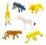 Imagem de Kit Com 10 Animais De Brinquedo Miniaturas Zoo Fazenda