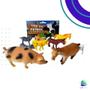 Imagem de Kit Com 10 Animais De Brinquedo Miniaturas Zoo Fazenda