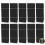 Imagem de Kit com 10 Arandelas na cor Preta Retangular 2 Frisos 2 Focos Soquete G9 - Bivolt Externa Mf116