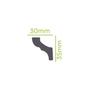 Imagem de Kit com 10 Barras Rodateto de Poliestireno 3,5cm X 30mm Liso 20m