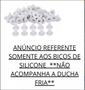 Imagem de Kit Com 10 Bicos Silicone Reserva P/ Ducha Fria Inox Furo Encaixe