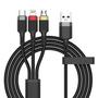 Imagem de Kit com 10 Cabos 3 em 1 Lightning Type-C e Micro USB V8 3.1A