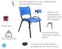Imagem de Kit Com 10 Cadeiras Iso Para Escola Escritório Comércio Coloridas Base Preta