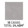 Imagem de Kit com 10 Caixas Porcelanato Retificado Denver Gray In 70x70 Caixa 244m² Cinza Delta Cerâmicas