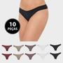 Imagem de Kit com 10 Calcinhas St Madame Conforto Modelo Tanga
