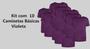 Imagem de Kit com 10 Camisetas Básicas Lisa Masculina Violeta