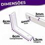 Imagem de Kit com 10 Cantoneiras De Metal Com 4 Furos 6 X 6 Cm - Bestfer