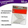 Imagem de Kit com 10 Cantoneiras De Metal Com 4 Furos 6 X 6 Cm - Bestfer