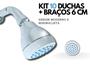 Imagem de Kit Com 10 Chuveiro Ducha Redonda 6cm Articulada Aquecedor Solar Gás