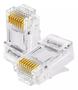 Imagem de Kit com 10 - Conector Rj45 Macho Cat6