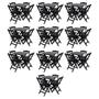 Imagem de Kit com 10 Conjuntos de Jogo de Mesa 70x70 Com 4 Cadeiras Dobráveis - DG Móveis