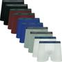 Imagem de Kit Com 10 Cuecas Boxer Box Original Lupo De Algodão Cotton Com Elastano E Cós Estampado