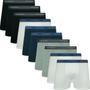 Imagem de Kit Com 10 Cuecas Boxer Box Original Lupo De Algodão Cotton Com Elastano E Cós Estampado