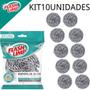 Imagem de KIT COM 10 ESPONJAS LIMPEZA PESADA INOX Cod.EA1409/10 - FLASH LIMP